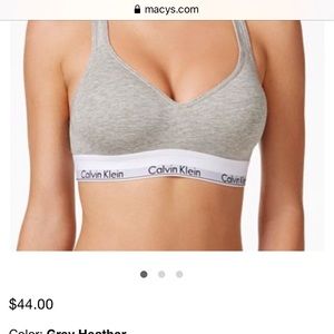 calvin klein grey bra with padding